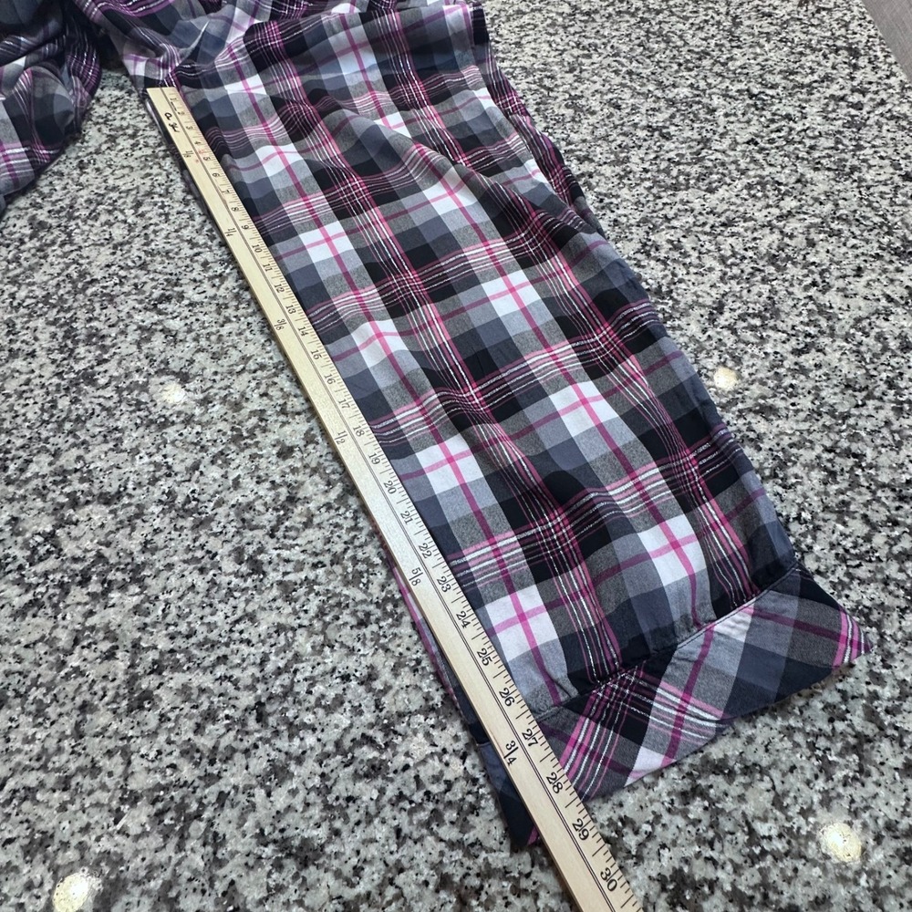 Victorias Secret Plaid Pajama Set Top Pants Women XL Pink Black Lounge Sleepwear - Picture 6 of 15